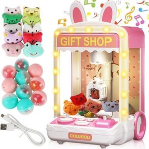 Kids Mini Claw Machine Toys - Home Arcade Game, Large Candy Grabber, Toy Vending Dispenser - Ideal Birthday or Christmas Party Ages 6-10 Girls（Rabbit）