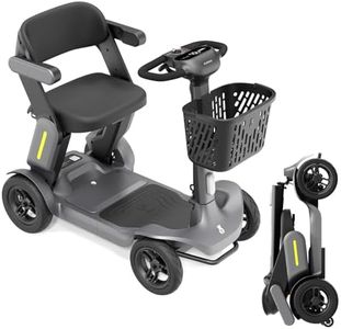 Paiseec S3 Foldable Mobility Scooter for Adults, Seniors - 25 Miles Range, 6 mph, Lightweight Mobility Scooter for Travel, Improved Safety, Large Wheels for Outdoor, LED Headlight, Basket