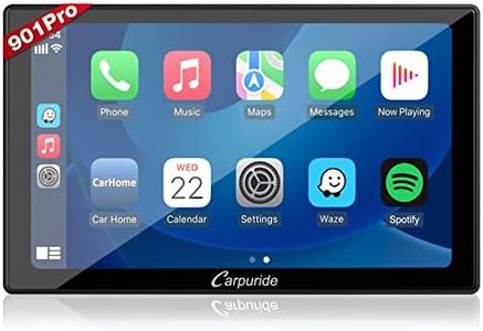 [2023 Upgrade] Carpuride W901 Pro Portable Apple Carplay & Andorid Auto with Car Bluetooth Transmission, 9 inch 1080P Touch Screen, Mirror Link/GPS/Siri/FM/Google, Support Truck Dashboard Mounted
