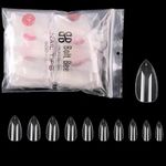 Bolt Bee 500pcs Acrylic Nail Tips, fake nail tips (6c droplet shape clear)