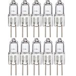 Simba Lighting Halogen G4 T3 10 Watt 120lm Bi-Pin Bulb (10 Pack) 12 Volt A/C or D/C for Accent Lights, Under Cabinet Puck Light, Chandeliers, Track Lighting, 10W 12V 2 Pin JC Warm White 2700K Dimmable