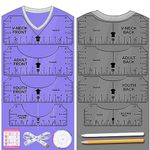 Tshirt Ruler Guide Vinyl Alignment - T Shirt Measure Rulers Guide Shirt Measurement Centering Tool Heat Press Screen Printing Embroidery Accessories Sublimation Blanks Product V-Neck Front Back