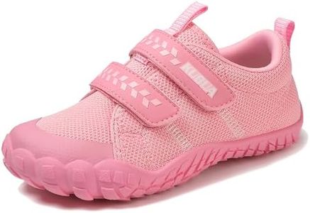 KUBUA Barefoot Shoes for Kids Boys Girls Sneakers Toddler Naturally Minimalist Zero Drop Shoes for Outdoor Sports Walking Tennis Running Gym Athletic Training Pink 3 Big Kid