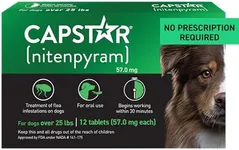 CAPSTAR Oral Flea Treatment for Dogs, Fast Acting Tablets Start Killing Fleas in 30 Minutes, Medium & Large Dogs (Over 25 lbs), 12 Doses