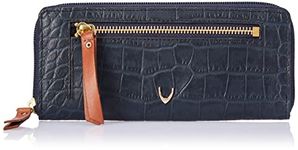 Hidesign Womens Ee Jupiter Wallet Wii Rf Medium Mn Blue Zip Around