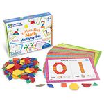 Learning Resources Pattern Block Math Activity Set, Math Games for Kids, Educational Games, Preschool Math, Montessori, 144 Pieces, Age 5+, Multicolor