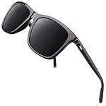 Polarized Sunglasses for Men Women, Al-Mg Alloy Ultra Light Driving Sun Glasses Unisex Shades