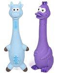 SCHITEC Squeaky Dog Toys, [2 Pack] Squawking Latex Toy with Interactive Squeaker, Squeak Rubber Duck Chicken for Medium Small Dogs