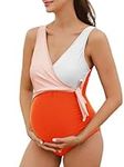 Maternity Swimsuit One Piece Tie Fr