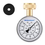 MEASUREMAN 2-1/2" Water Pressure Test Gauge, 3/4" Female Hose Thread, 0-200 psi/kpa