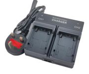 Dual-Channel Battery Charger for NP-FH100 NP-FH30 NP-FH50 NP-FH70 NP-FP30 NP-FP50 NP-FP70 NP-FP90 NP-FV100 NP-FV30 NP-FV70 DCR-DVD DCR-HC DCR-SR HDR-CX HDR-HC NEX-VG Series