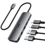 USB C Hub 10Gbps, USBC 3.2 Hub 4 Ports, 2 USB C and 2 USB A Multiport Adapter USB C Splitter Type C Hub for MacBook Pro, iMac, iPad Pro, Laptop, Samsung Galaxy and More