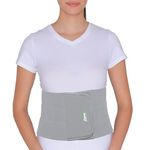 Asmofit Abdominal Binder & Belly Band Panel Compression for Women|Wrap Support Belt for Post-Surgery,Hernia Relief,C-Section Stabilization,Core Support,Injury Prevention (Special 44-54 Inch) - Grey