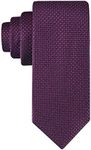 Calvin Klein Men's Steel Micro Solid A Tie, Berry, Regular