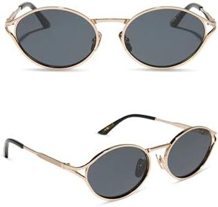 DIFF | Jessie James Decker Limoncello Lightweight Wire Sunglasses for Women UV400 Protection, Gold + Grey