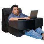 The White Willow Wedge Pillow & Lapdesk Combo for Laptops, Study and Reading-Adjustable Wedge with Headrest for Back Support & Lap Desk Pillow-Gaming Pillow, Arm Rest & Reading Pillow