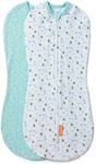 SwaddleMe Pod – Size Small/Medium, 0-3 Months, 2-Pack (Little Bees) No Wrap Zip-Up Newborn Swaddle Creates A Cozy Feeling for Baby And Helps Prevent Startle Reflex