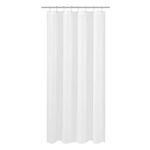 N&Y HOME RV Shower Curtain Liner Fabric 47 x 64 inches, Hotel Quality, Washable, Water Repellent, White Bathroom Curtains with Grommets, 47x64