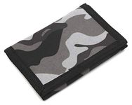 RFID Slim Camouflage Wallet/Trifold Canvas Outdoor Sports Wallet for Boys & Kids - Gray