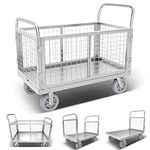 Platform Truck Cart with Cage, 4in1