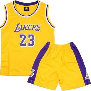 FUTERLY Kids Basketball Kit - 2-Piece Sleeveless Kids Basketball Jersey Shirt - Cool Basketball Kids Outfit for 4 5 6 7 8-14 Years Old Kids Boys Childs Gifts, Yellow, 8-10 Years