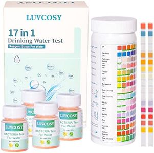 LUVCOSY Water Testing kit for Well, Tap, Drinking Water & Swimming Pool, 4 Pack Coliform Bacteria Test Kit & 100 Water Test Strips, Home Water Testing Kit Detect pH, Copper, Lead, Iron, Hardness, Lead