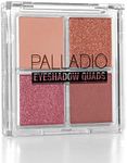 Palladio Eyeshadow Quads, Velvety Pigmented Blendable Matte, Metallic & Shimmer Finishes, Creamy Formula, Four Way Quad Eye Shadow Palette, Talc-Free (Gossip Girl)