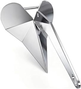 CORDUN Delta Anchor 316 Stainless Steel Boat Anchor Triangular Wing Style Plow Anchor for Pontoon Beach Fishing Boats Sailboat 33lb/15KG for Boats Up to 48 FT