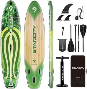 STARCITY 11'6"*34"*6" Stand Up Paddle Board,Inflatable Paddle Boards for Adults w/a Simple and Non Slip Design, Moderate Length and Easy Operation, Suitable for Adults Green.