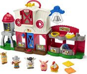 Fisher-Price Little People Caring for Animals Farm , Toddler Toys with Farm Animals, Lights and Sounds , Childs Farm Baby Toys , Farm Animal Toys for 1 Year Olds to 5 Year Olds , UK English, GLT78