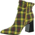 Betsey Johnson Womens Millburn Twill Fabric Ankle Boots Yellow 8 Medium (B,M)