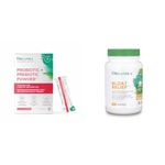 Organika Prebiotic + Probiotic Powder 3 G X 14 Sachets and Bloat Relief (Herbal Blend) - 120 vcaps