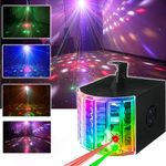 DJ Party Lights, Disco Lights, Projection Laser Lights,Sound-Controlled Stage Lights with Remote Control, Suitable for Birthday House Party, Celebrations Wedding, banquets Christmas KTV Bars Karaoke