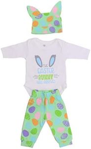 Unique Baby Boys Easter Bunny Has Arrived Egg Outfit with Cap (18m)