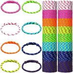 Friendship Bracelets Rope 168 Bracelets in 8 Assorted Colors Adjustable Bracelets for Kids Neon Rope Woven Friendship Bracelets for Girls and Boys Goody Bag Stuffers Party Favors