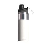 Asobu BPA Free Alpine 18 OZ Flask Water Bottle Made of Stainless Steel with Easy Grip Handle and Easy Access Spout Stays Hot/Cold for 12/24 Hours (White)