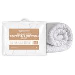 Night Comfort 4.5 Tog Luxury Hotel Quality Duvet for Summer Seasons - Non-Allergenic Egyptian Cotton Fabric Quilt with Hollowfibre Filled Kingsize Duvet Insert