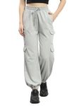 Q - RIOUS Women's Relaxed Fit Cargo Style Jogger Pants (Grey_32)