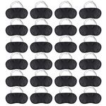 kuou 24 Pack Sleep Eye Mask Shade Cover, Soft Blindfold Travel Sleep Cover Comfortable Lightweight Eye Sleeping Mask for Travel, Sleeping, Lunch Break (Black)