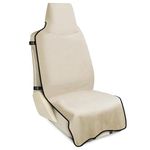 REAMANIA Waterproof Seat Cover Towel, Premium Sweat Carseat Protector, Perfect for Universal Anti-Slip Car Truck SUV Seat, Great for Surfing Yoga Gym Workout, Tan