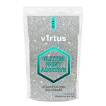 v1rtus Silver Glitter Paint Additive [New 2022] - 100g / 3.5oz Mix with Any Water Based Emulsion Paint for Perfect Luminous Paint Finish on Interior or Exterior Wall - 100g / 3.5oz