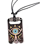 MEETCUTE Vintage Unisex Necklace,The Legend of Zelda Breath of The Wild Sheikah Eye Dog Tag Necklace Cosplay