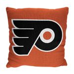 Northwest NHL Philadelphia Flyers Double Sided Woven Jacquard Pillow, 20" x 20", Invert