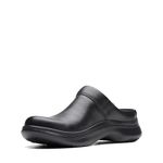 Clarks Women's Clarkspro Clog, Black Leather, 8.5