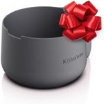 KoluaWax Reusable Silicone Waxing Pot for Hair Removal - Eyebrow, Bikini, Legs, Face, Brazilian Wax & More - Microwavable & Compatible w/Hard Wax Warmer Machine - Easy Grip Handle, & Non-Slip Base