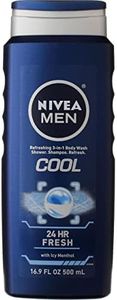 Nivea Mens Body Wash Cool - 16.9 Oz (Value Pack of 2)