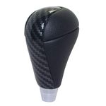 Black Leather Carbon Fiber Gear Shift Knob Compatible for Most Toyota Lexus Camry Crown RAV-4 Landcruiser Hiace Corolla Lexus IS350 GS430 RX350 IS250 ES350 RX450h LX470