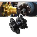 gunhunt 1 PC Car Quick-release Steering Wheel, 6-hole Steering Wheel Quick-release Wheel Hub Adapter, Anti-theft Heightening Plate Snap Off Boss Kit, Universal for Race Motorsport Accessories (Black)