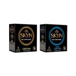 SKYN® Original super soft premium male condom 3p and SKYN® Extra Lube super soft premium male condom 3p-(Pack of 6 condoms)