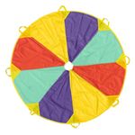 THE TWIDDLERS - Rainbow Parachute Play Tent, 6ft / 182.9 cm with 8 Reinforced Handles - Ignites Kids' Imagination with Seamless Assembly - Perfect for Nurseries and Outdoor Playtime